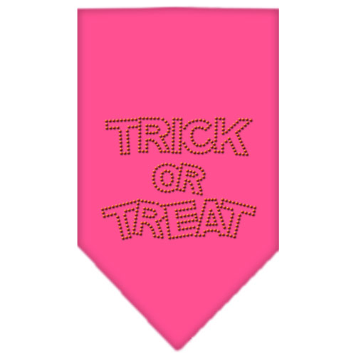 Trick or Treat Rhinestone Bandana Bright Pink Large